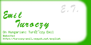 emil turoczy business card